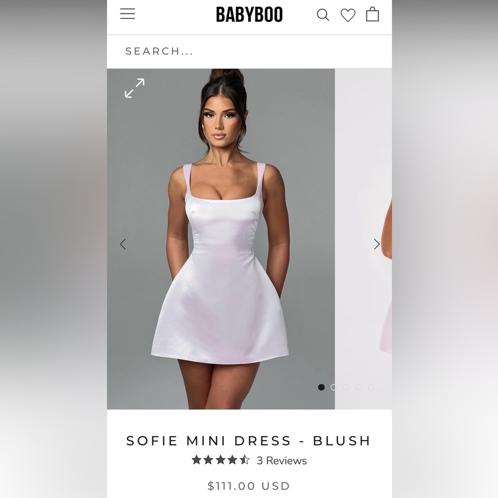 COPY - BABYBOO SOFIE MINI DRESS- BLUSH